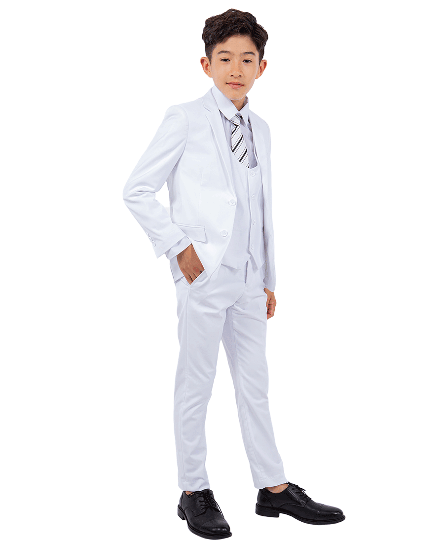 White Youth 5PC Suit Set