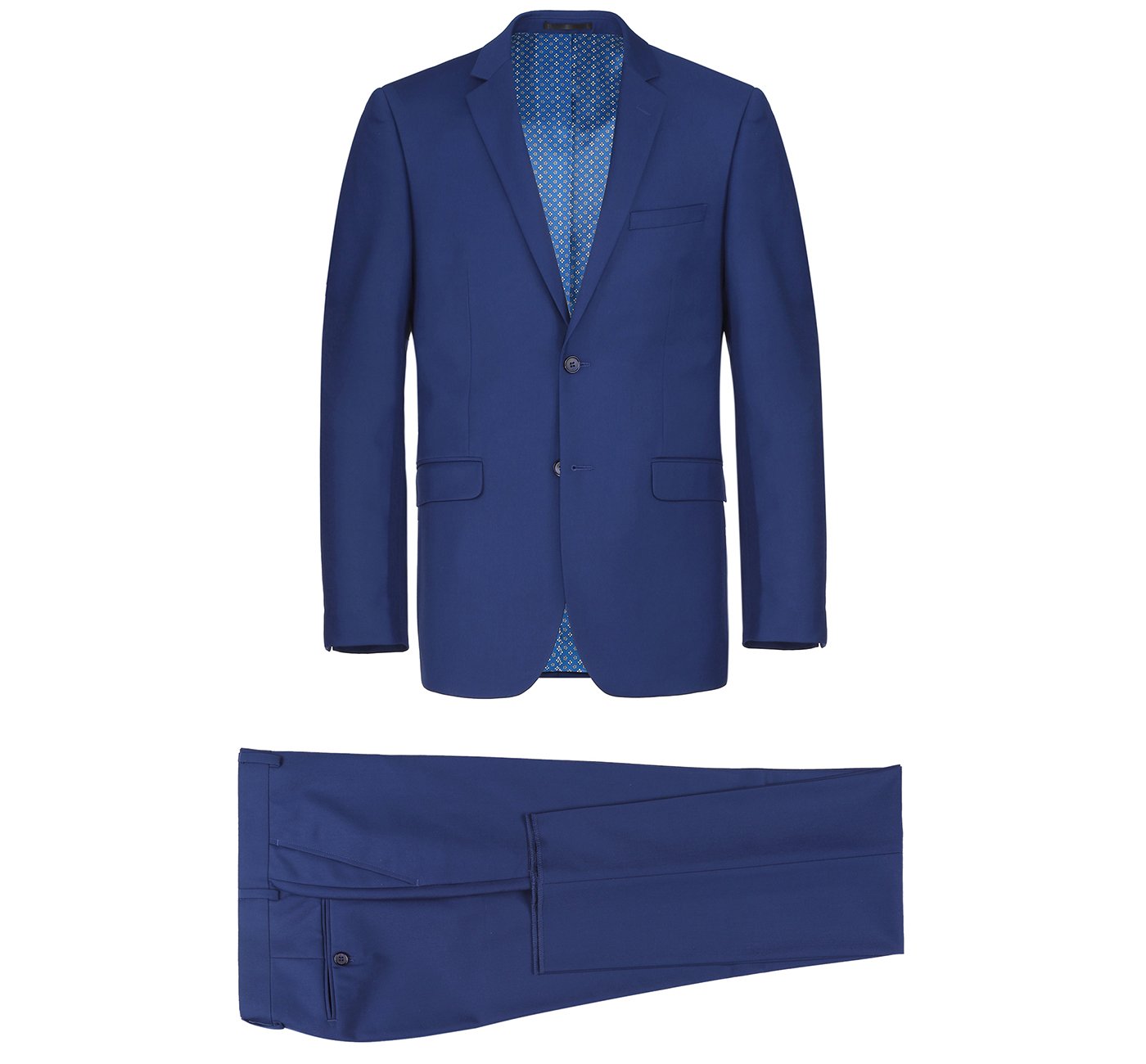 Royal Blue 2-Piece Single Breasted Notch Lapel Suit