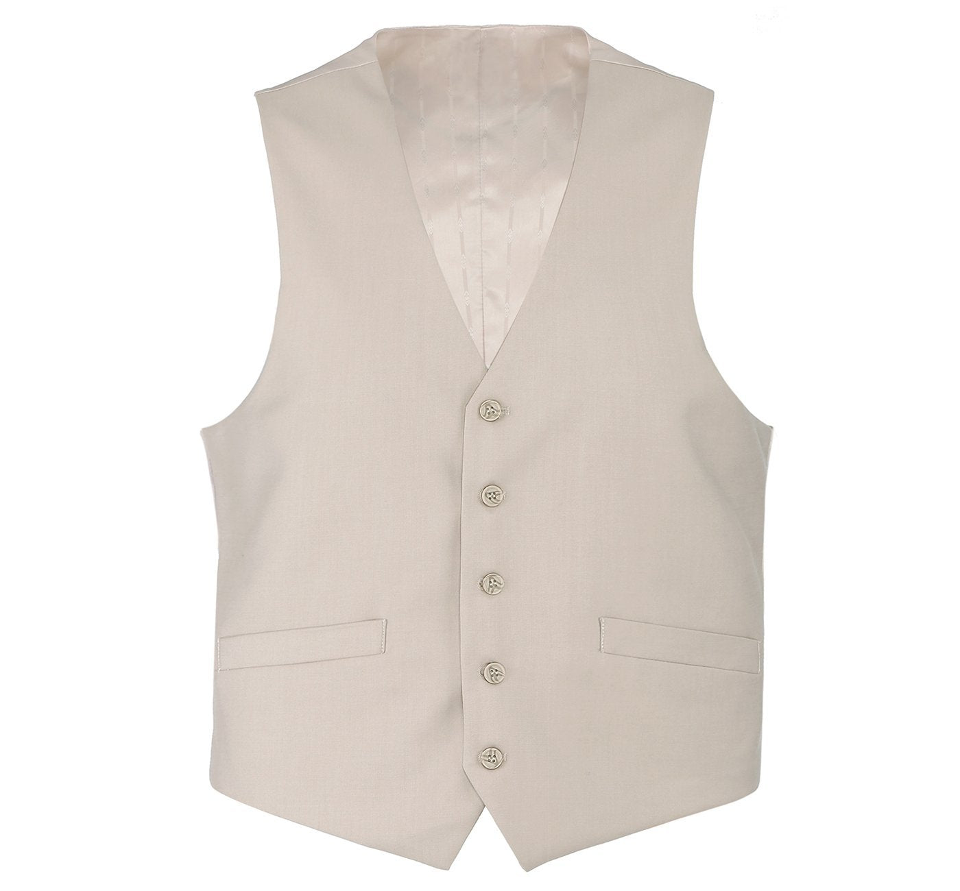 Beige Suit Vest Regular Fit Dress Suit Waistcoat