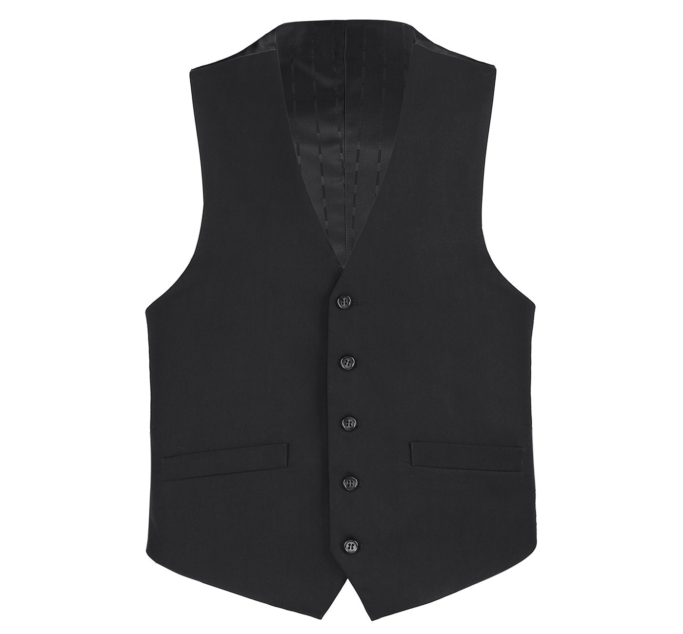 Black Suit Vest Regular Fit Dress Suit Waistcoat
