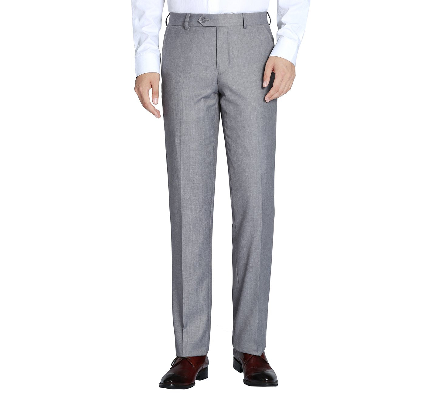 Light Grey Flat Front Suit Separate Pants
