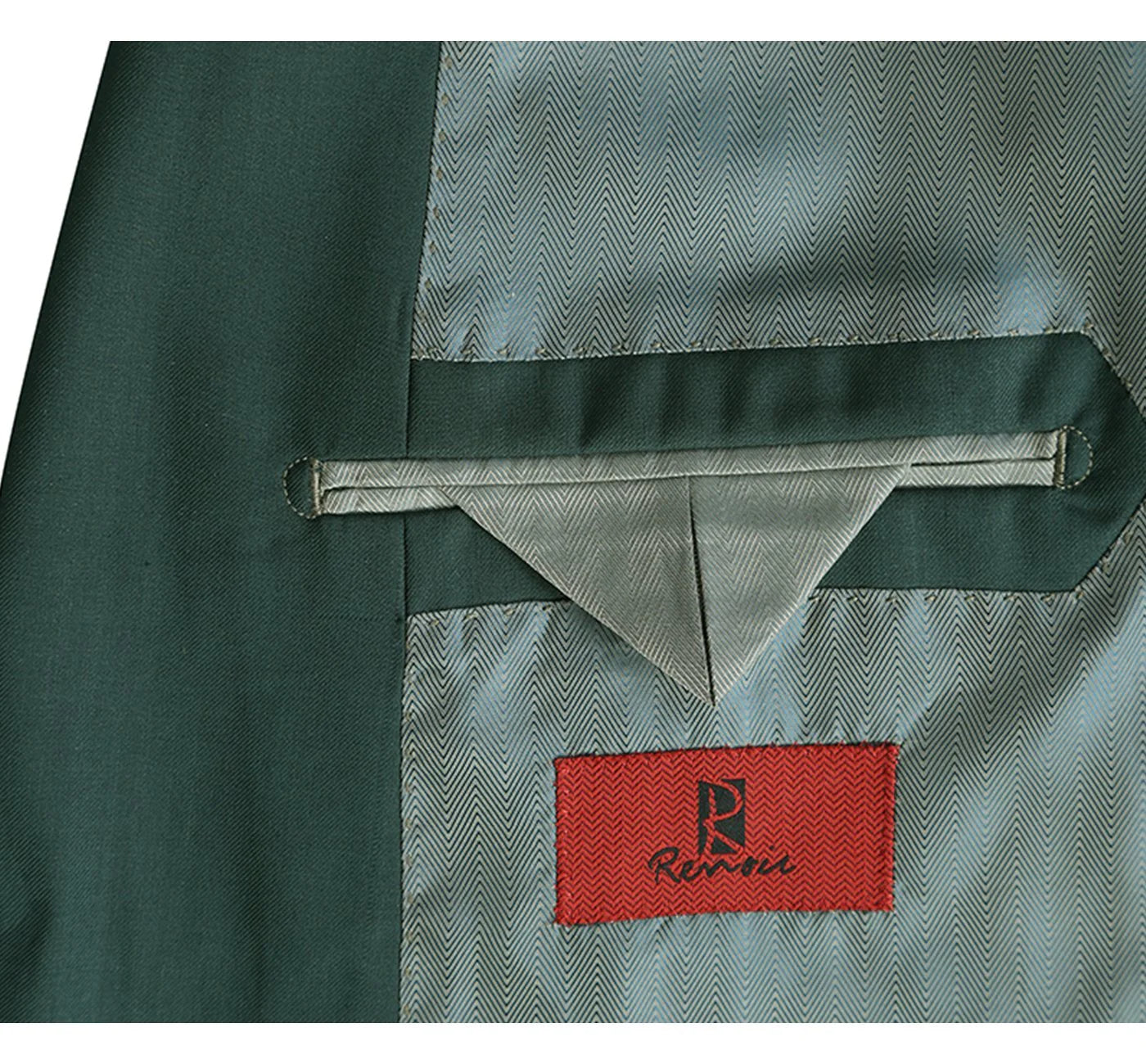 Green 2-Piece Single Breasted Notch Lapel Suit