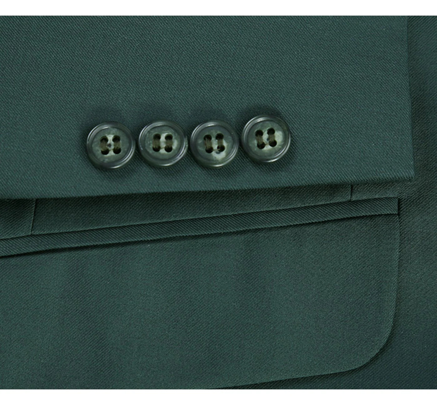 Green 2-Piece Single Breasted Notch Lapel Suit