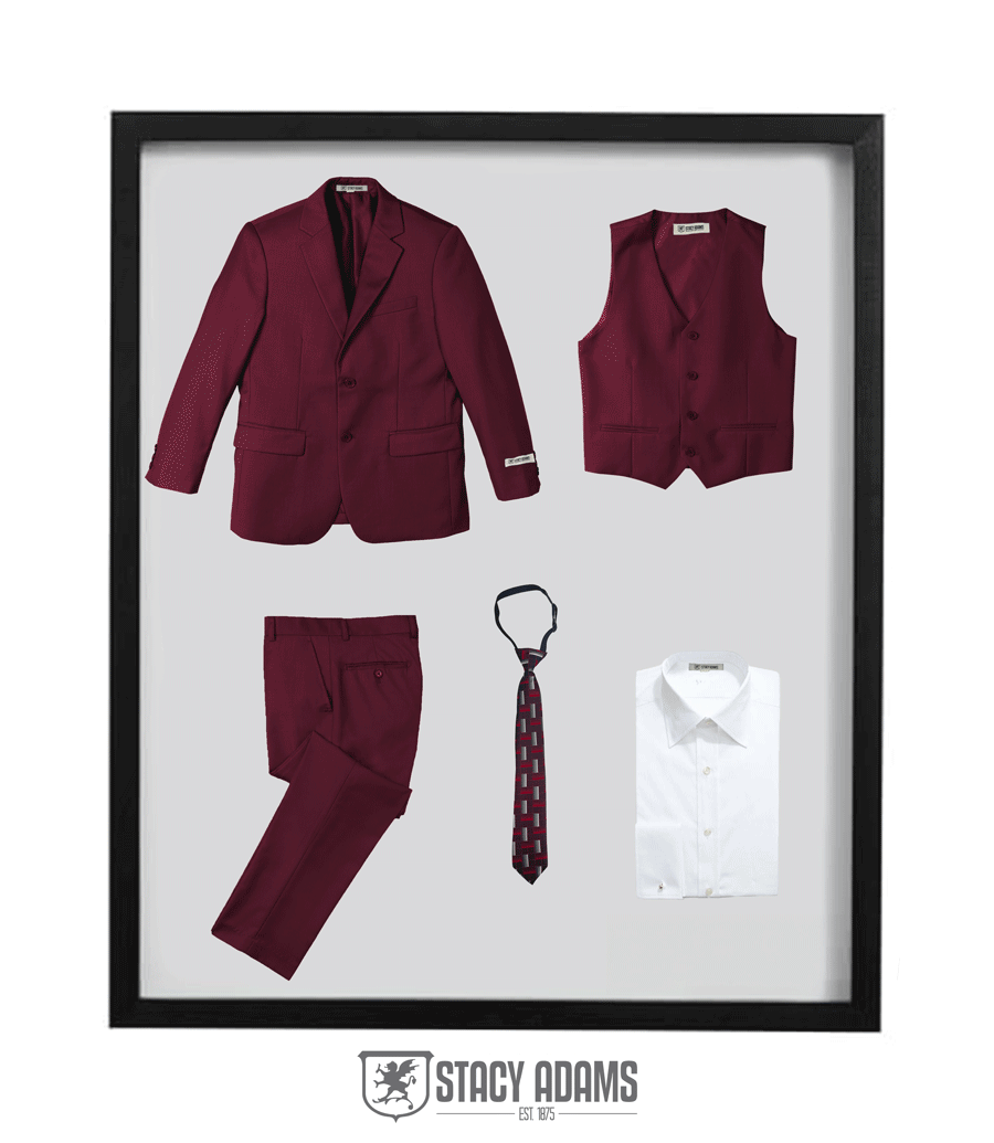Burgundy Youth 5PC Suit Set