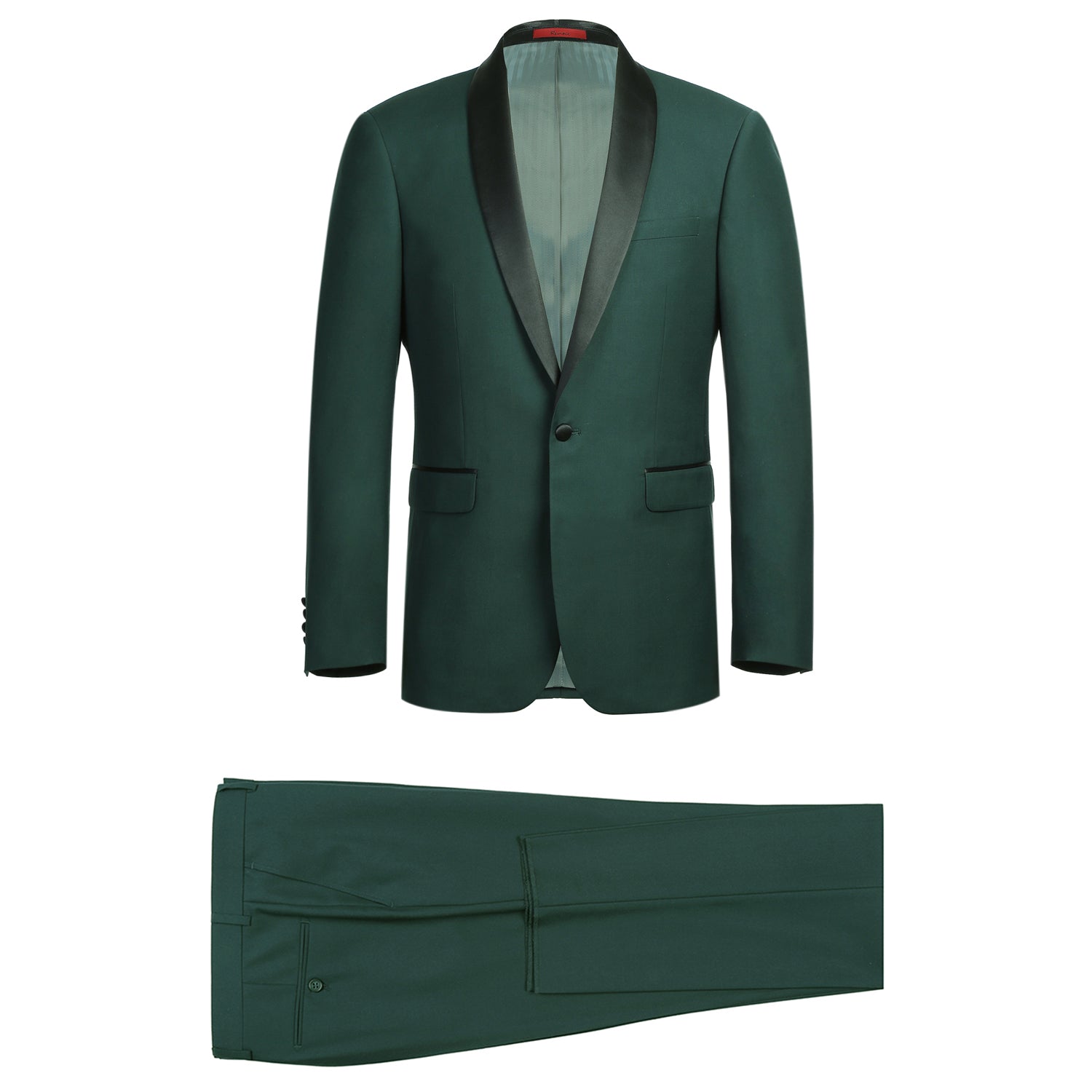 Green Slim Fit 2-Piece Shawl Lapel Tuxedo