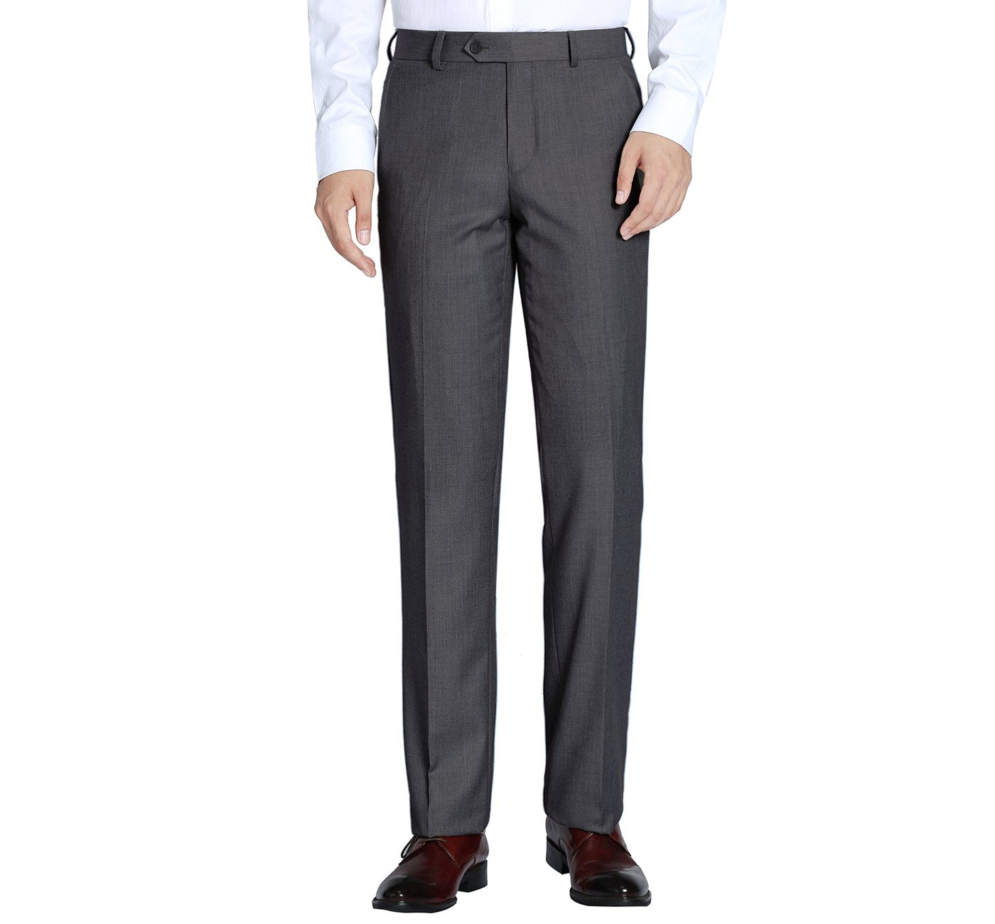 Charcoal Men's Flat Front Suit Separate Pants