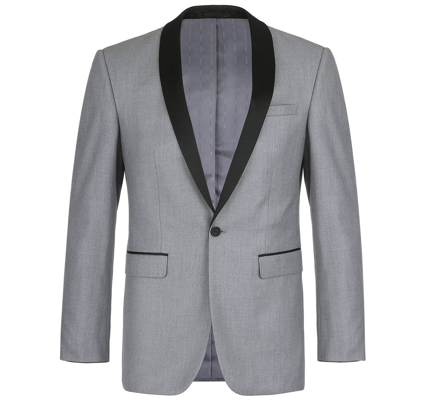 Light Grey Slim Fit 2-Piece Shawl Lapel Tuxedo