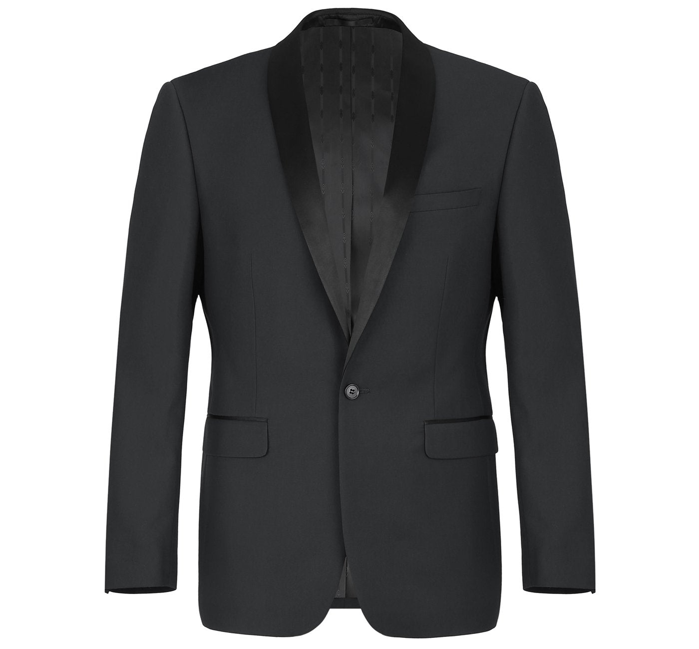 Black Slim Fit 2-Piece Shawl Lapel Tuxedo