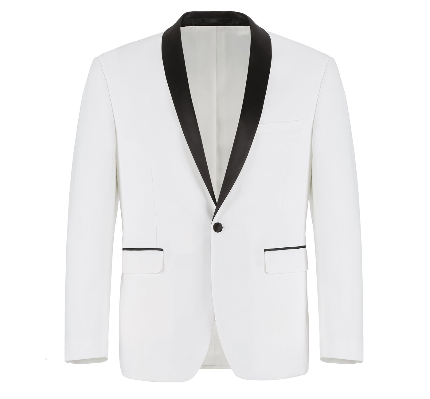 Off White / Black Slim Fit 2-Piece Shawl Lapel Tuxedo