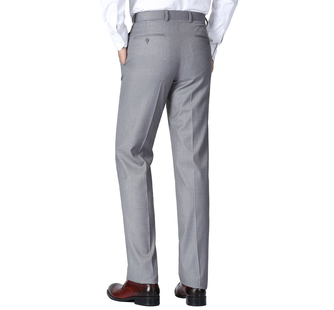 Light Grey Flat Front Suit Separate Pants