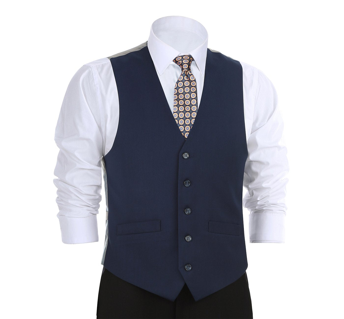 Navy Suit Vest Regular Fit Dress Suit Waistcoat