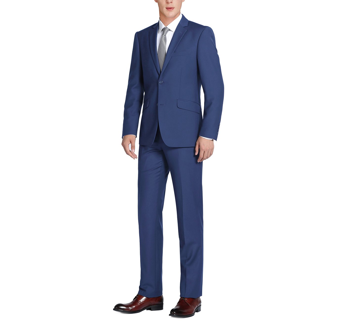 Royal Blue 2-Piece Single Breasted Notch Lapel Suit