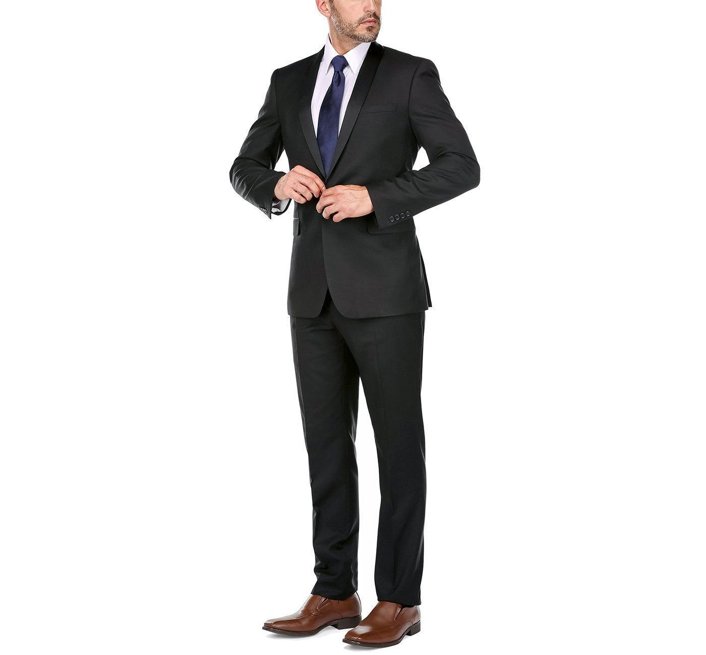 Black Slim Fit 2-Piece Shawl Lapel Tuxedo