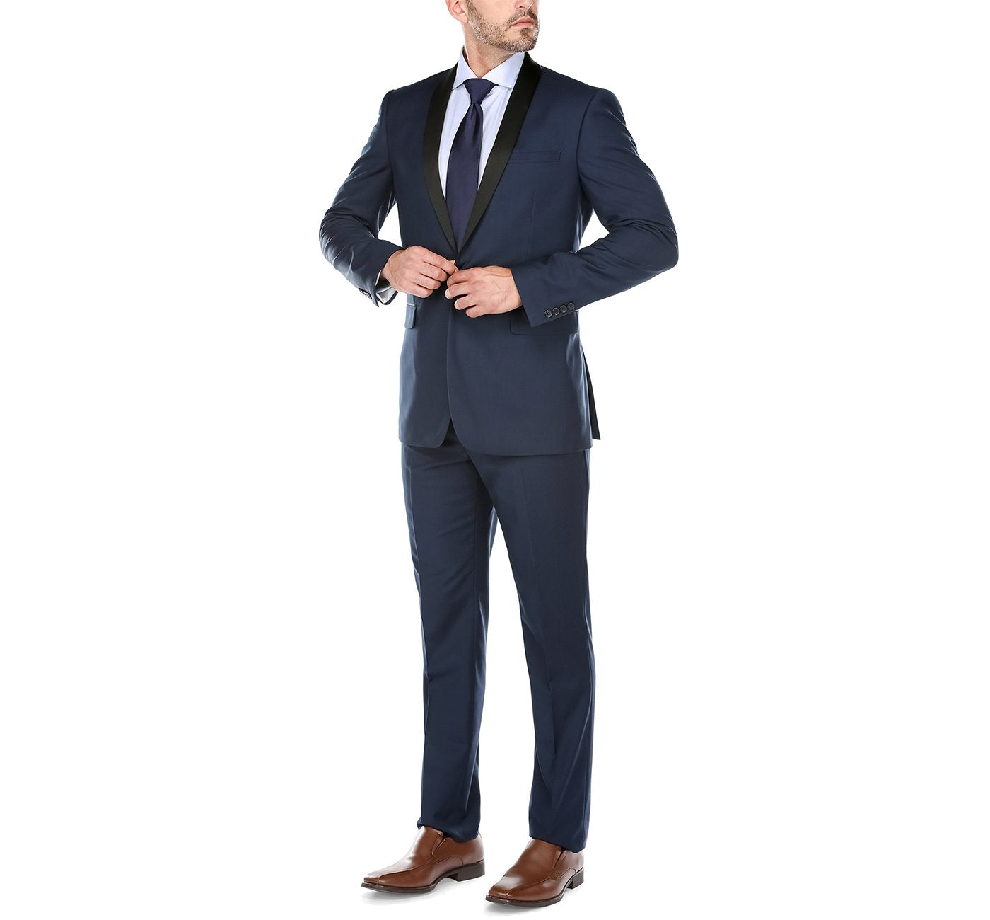 Navy Slim Fit 2-Piece Shawl Lapel Tuxedo