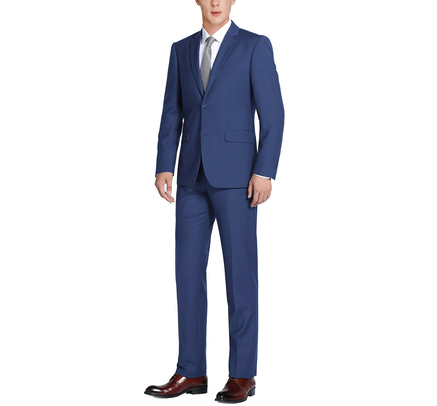 Royal Blue 2-Piece Single Breasted Notch Lapel Suit