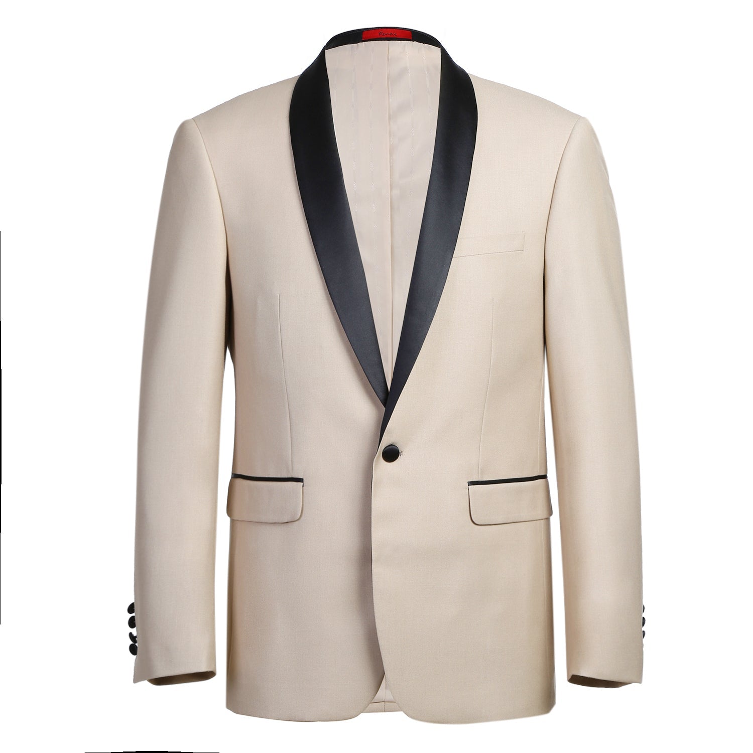 Beige Slim Fit 2-Piece Shawl Lapel Tuxedo