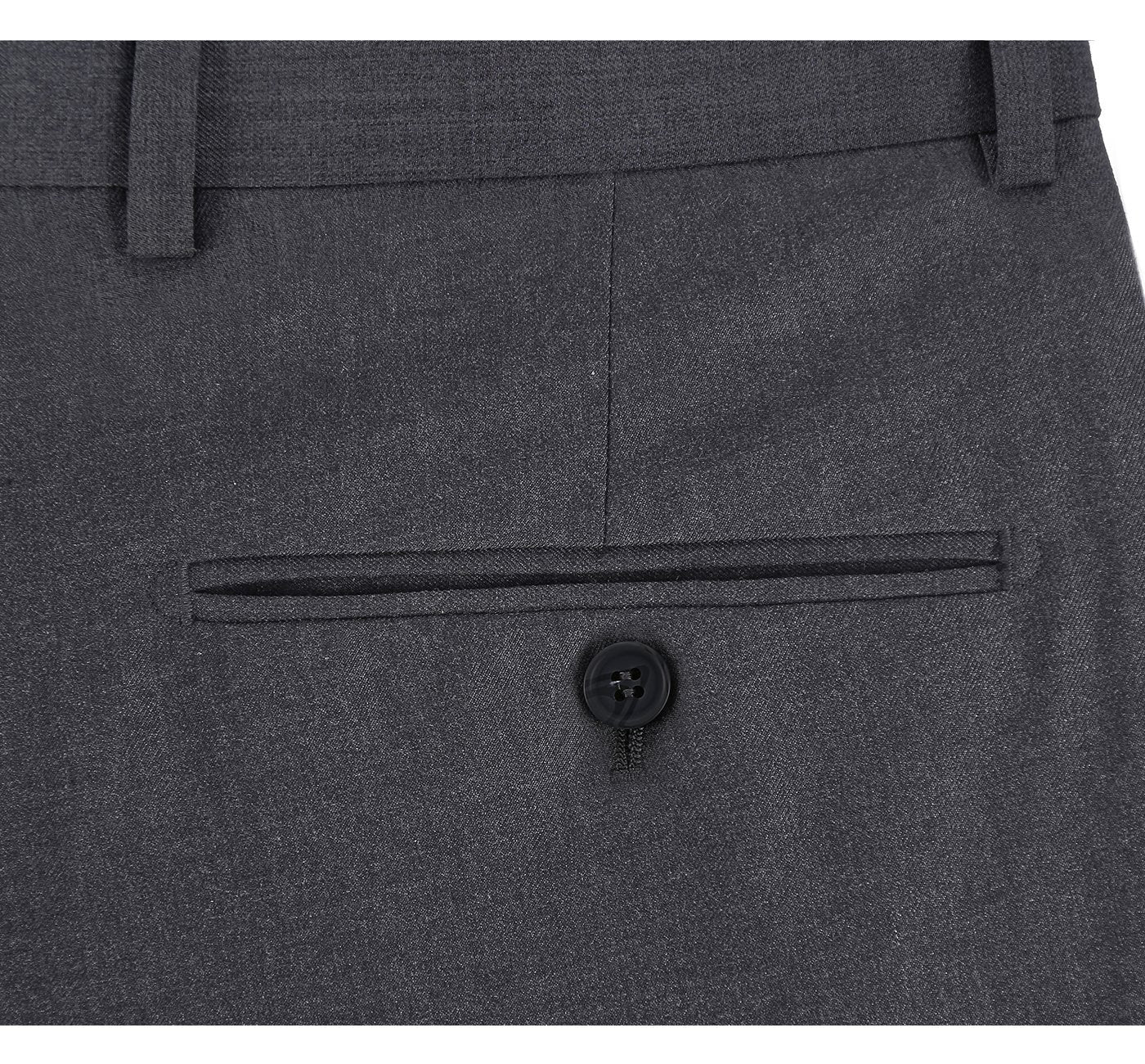 Charcoal Men's Flat Front Suit Separate Pants