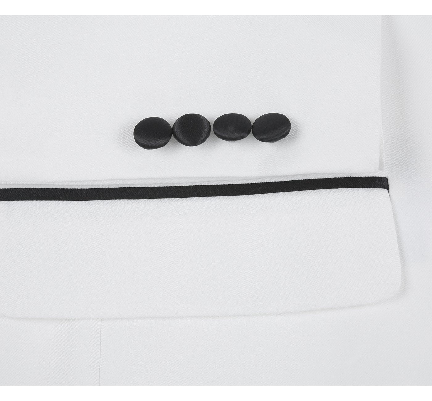 Off White / Black Slim Fit 2-Piece Shawl Lapel Tuxedo