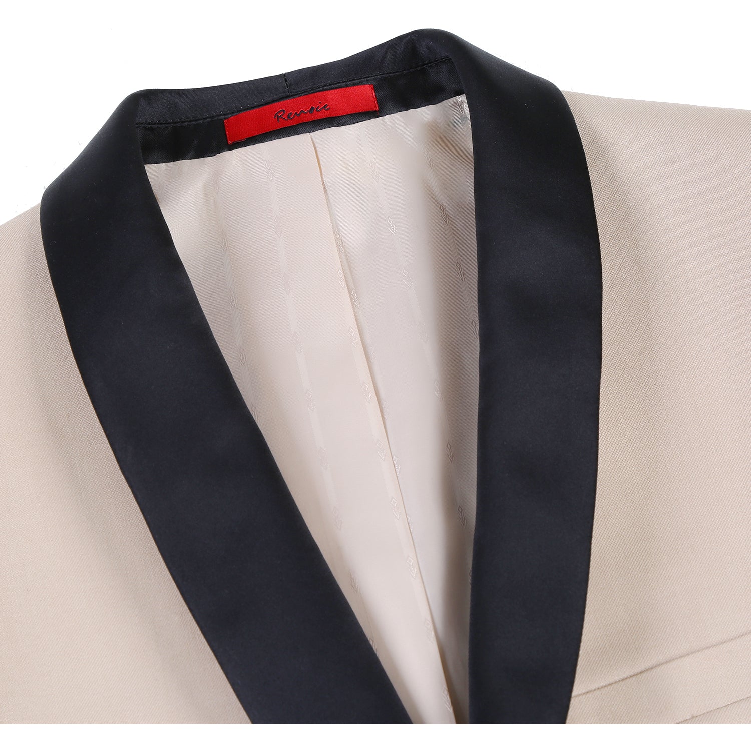 Beige Slim Fit 2-Piece Shawl Lapel Tuxedo