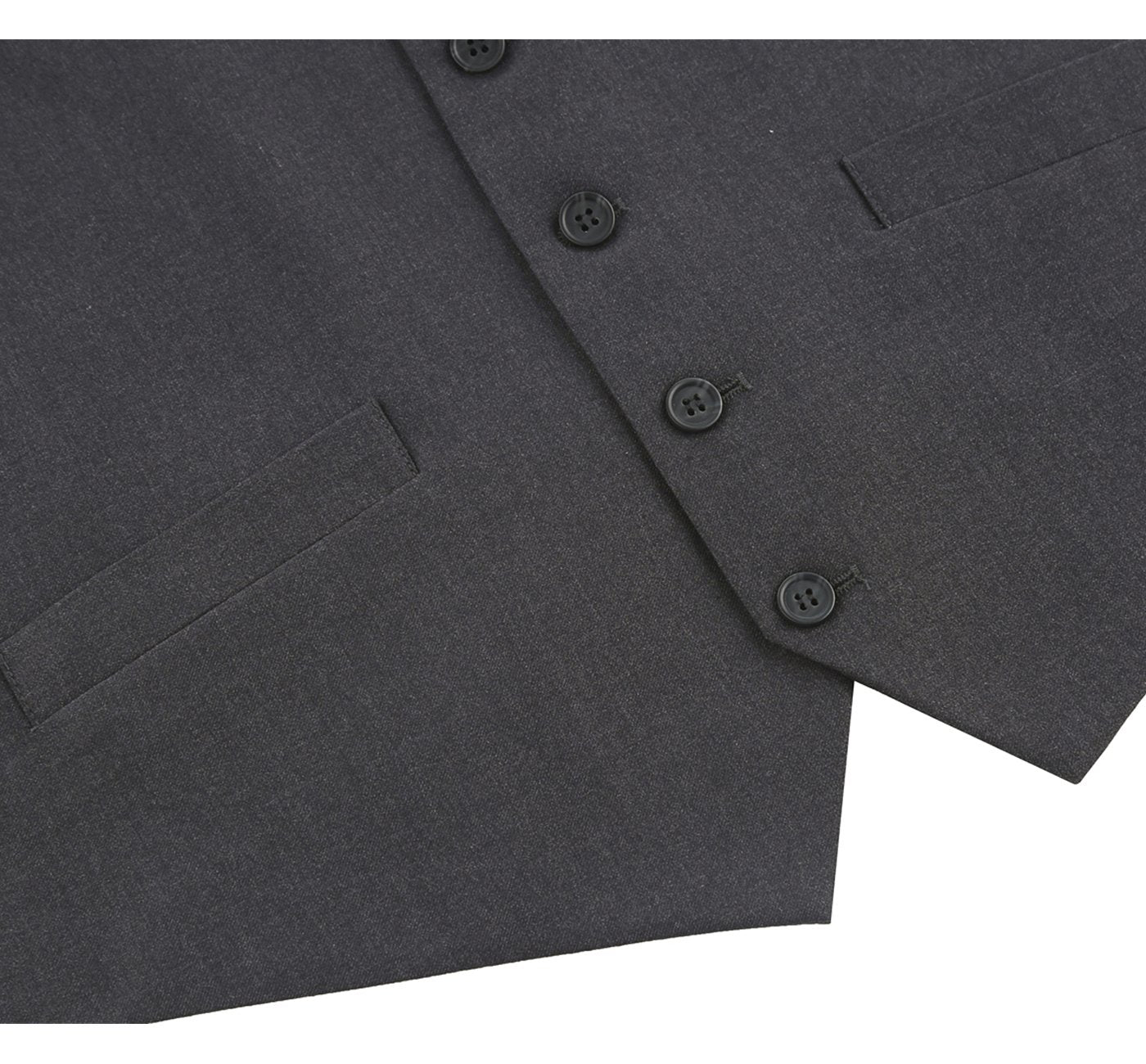 Charcoal Formal Suit Vest Regular Fit Suit Waistcoat