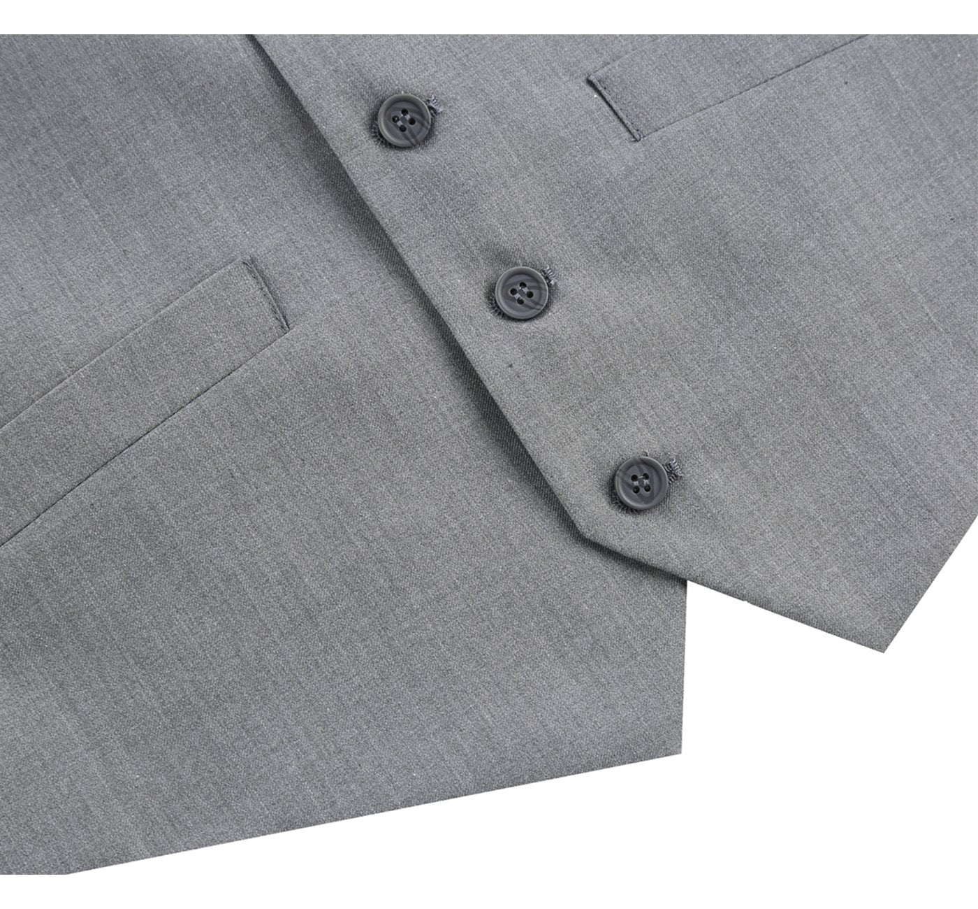 Light Grey Formal Suit Vest Regular Fit Suit Waistcoat