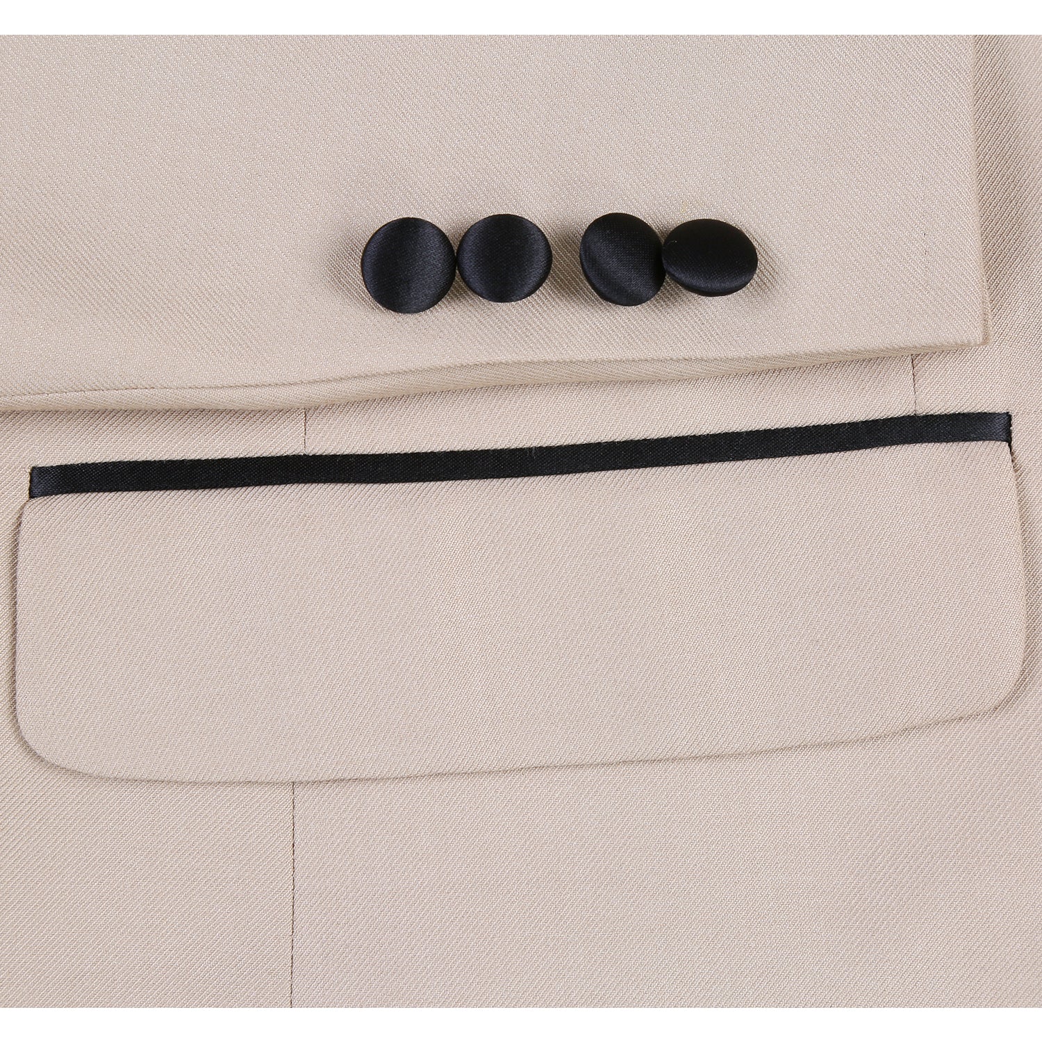 Beige Slim Fit 2-Piece Shawl Lapel Tuxedo