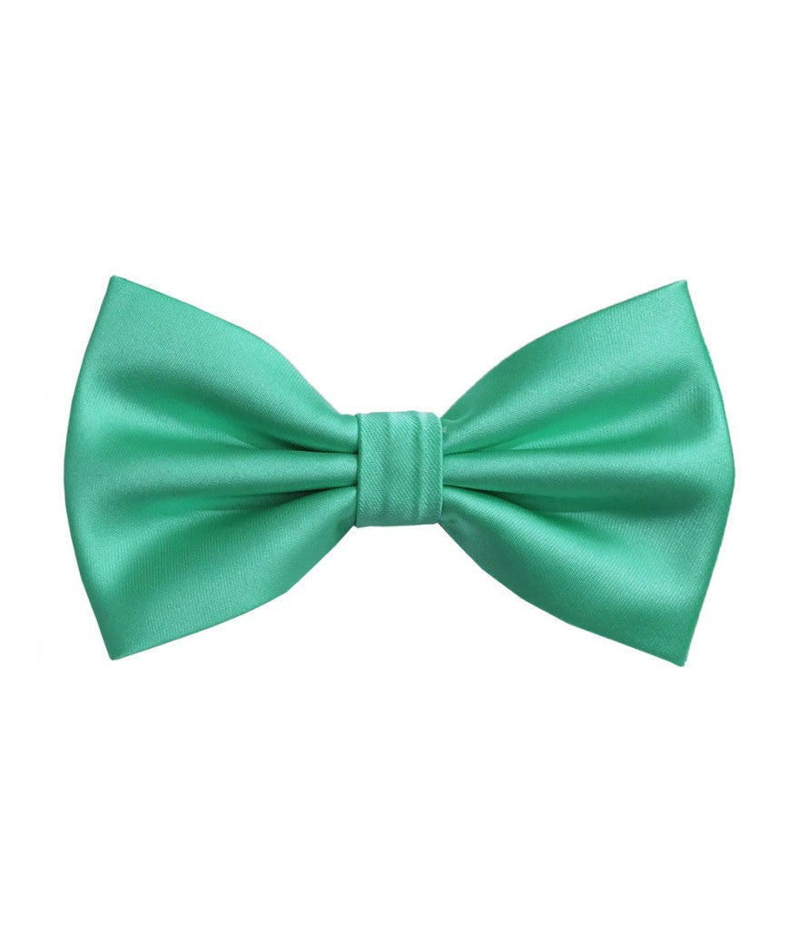 Solid Pre-Tied Bow Tie & Hanky Sets