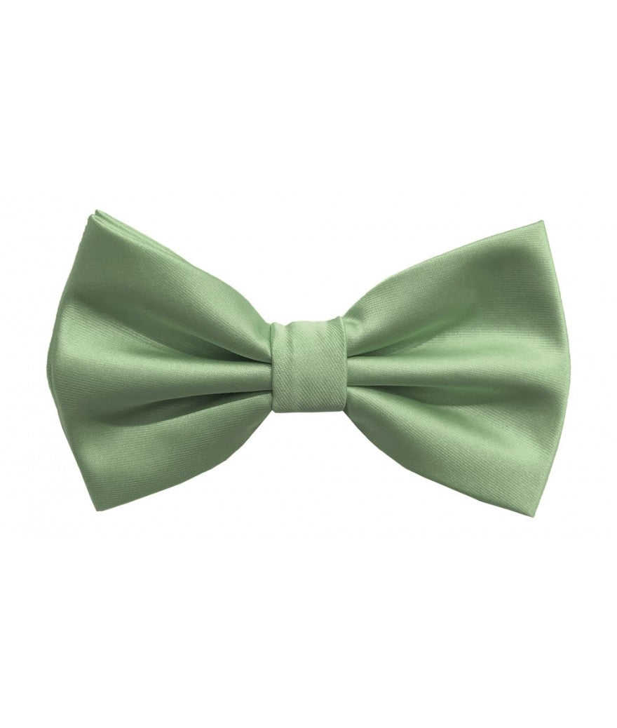 Solid Pre-Tied Bow Tie & Hanky Sets